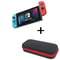 Nintendo Switch 32GB Neon Blue/Red Middle East Version + Sparkfox Premium Carry Case