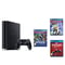 Sony PlayStation 4 Slim Console 500GB Black – Middle East Version + Spider-Man Game + Uncharted The Nathan Drake Collection Game + Ratchet & Clank Game + 3 Months PlayStation Plus Membership