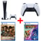 Sony PlayStation 5 Console (CD Version) White – Middle East Version + PS5 CFIZCT1W DualSense Wireless Controller + PS5 Uncharted Legacy of Thieves Collection Game + PS5 Ratchet & Clank Rift Apart Game