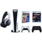 Sony PlayStation 5 Console (CD Version) White – Middle East Version + Spider-Man Miles Morales + Ratchet & Clank + Extra Pulse 3d Headset + Black Dualsense Controller Bundle