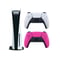 Sony PlayStation 5 Console (CD Version) White with Extra Wireless Pink Controller – International Version