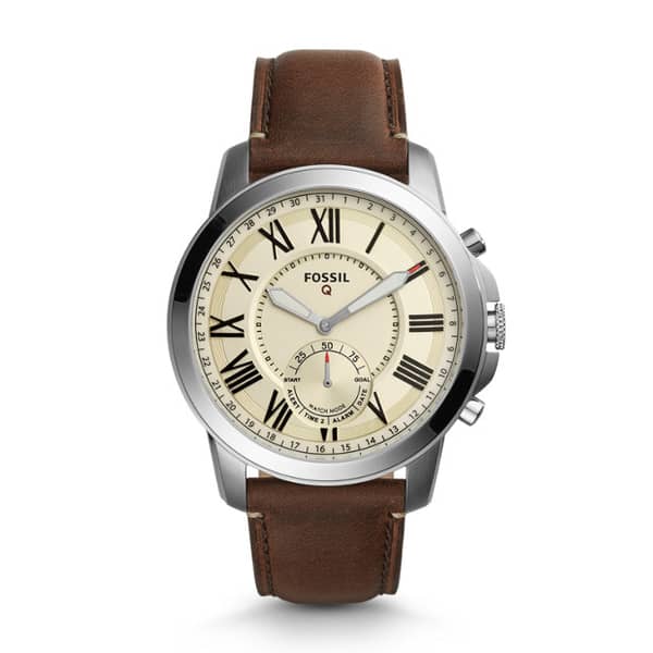 Buy Fossil Hybrid Smartwatch – Q Grant Dark Brown Leather Online