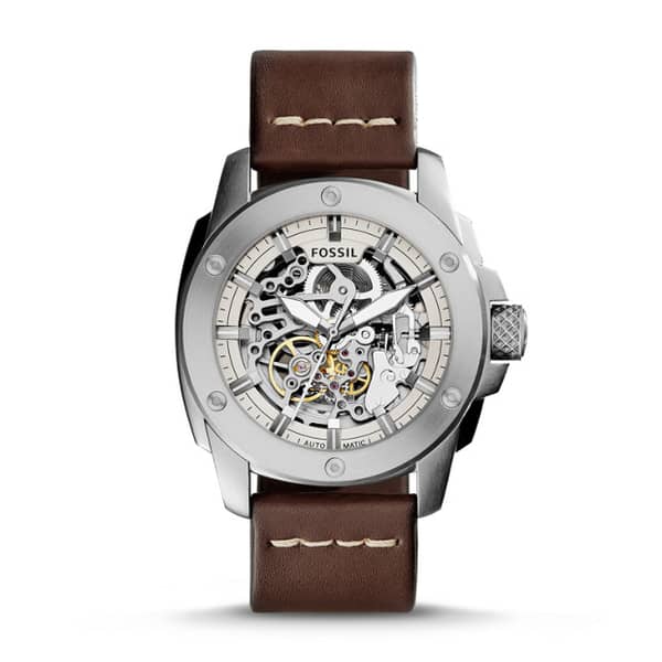 Buy Fossil ME3083 Modern Machine Automatic Brown Leather Watch - Main Image