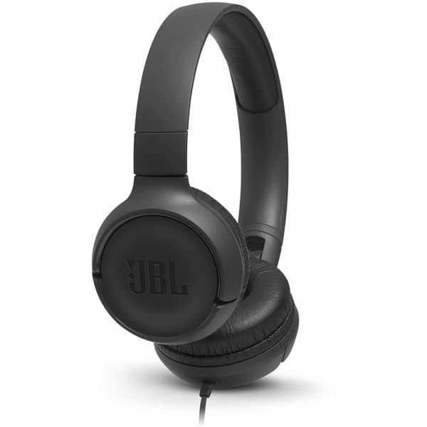 Buy JBL Tune 500 Wired Pure Bass On Ear Headphones – Black Online