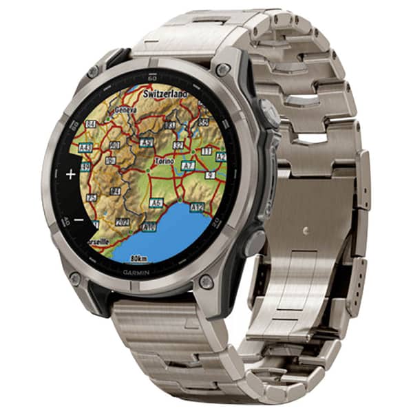 Garmin Fenix AMOLED 47mm Smartwatch Sapphire Bare Titanium