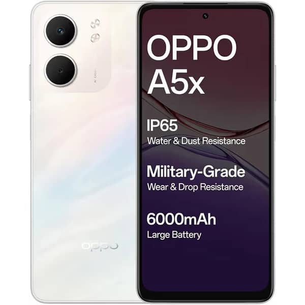 Buy Oppo A5x 4G – 6.67″ LCD Display, 128GB, 4GB RAM, Laser White