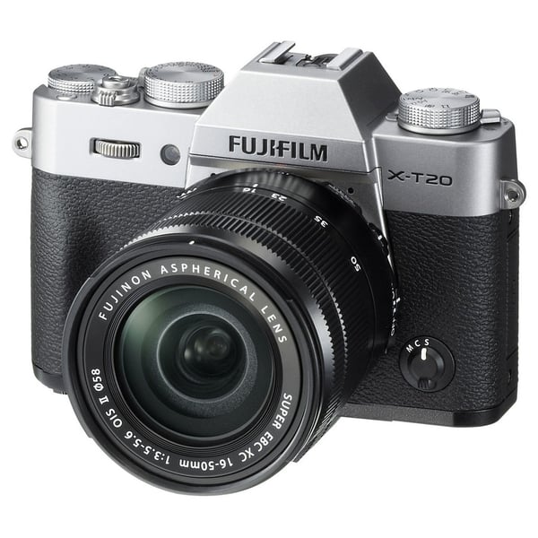 Fujifilm X-T20 Mirrorless Digital Camera Body Silver + XC 16-50mm f/3.5-5.6 OIS II Lens Kit