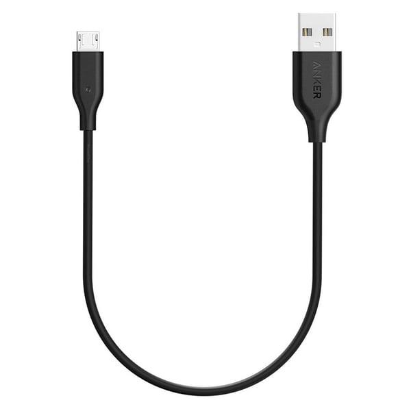 Anker Powerline Micro USB Power Cable 0.9m Black For Samsung Phones - ANA8132H12