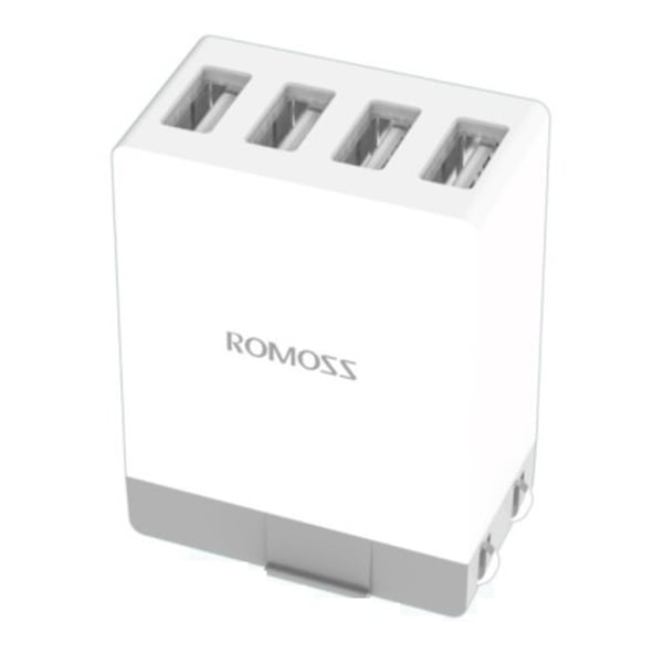 Romoss POWER CUBE 4 Port USB Charger White W/UK Plug