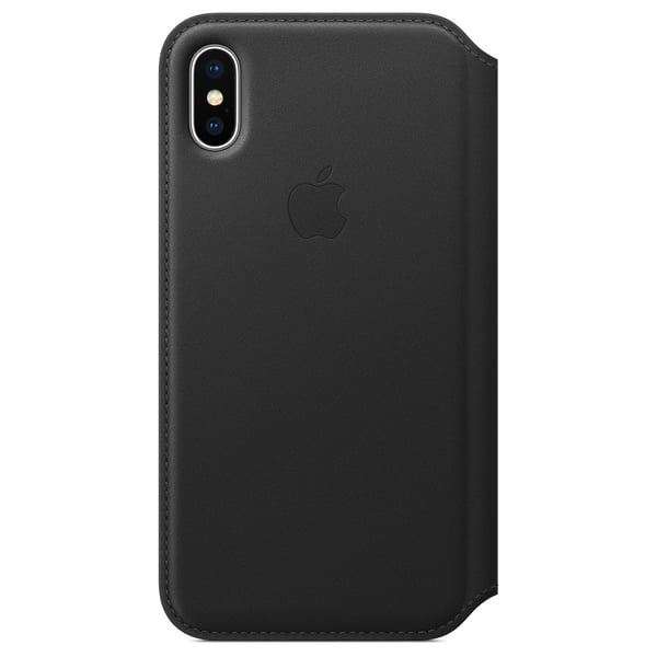 Apple Leather Folio Case Black For iPhone X - MQRV2ZM/A