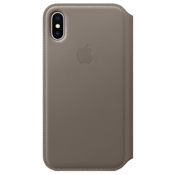 Apple Leather Folio Case Taupe For iPhone X - MQRY2ZM/A