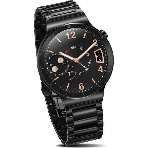 Buy Huawei Watch W1 Smart Watch Black Case Steel Link Band Online in UAE Sharaf DG