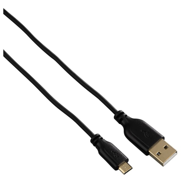 Hama 115471 Super Soft Controller Charging Cable 3m Black For PS4