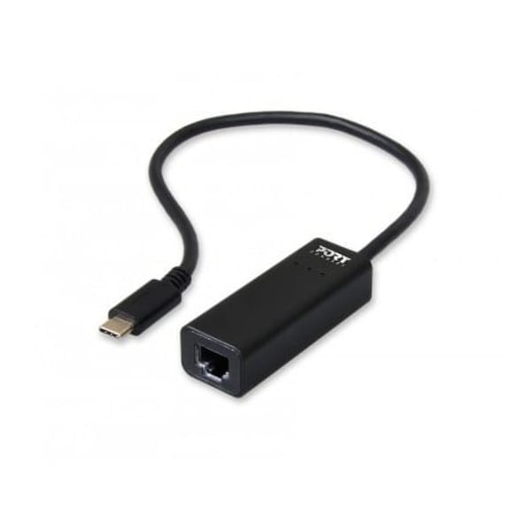 Port Design 900126 USB Type C To RJ 45 Converter Black