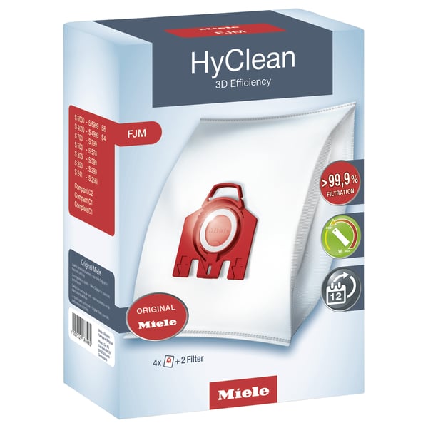 Miele HyClean 3D FJM dustbags - 3.5 liters (4 bags)