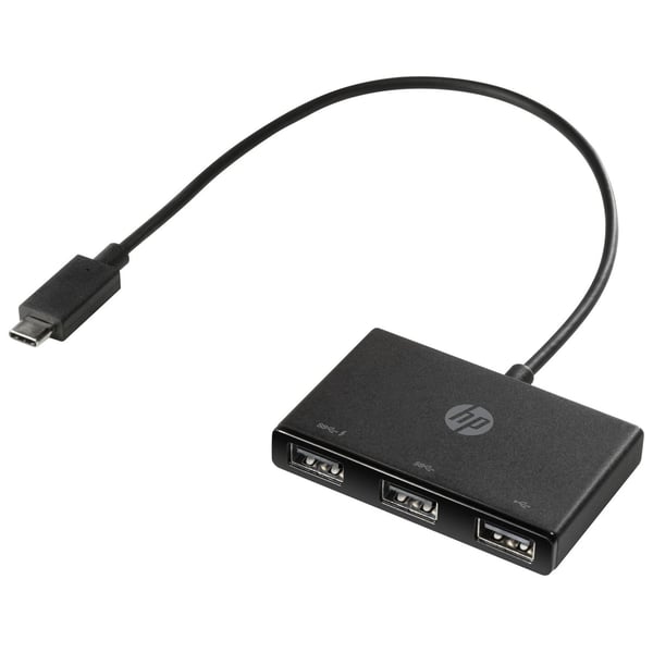 HP Z8W90AA USB C To USB A 3 Port Hub Black