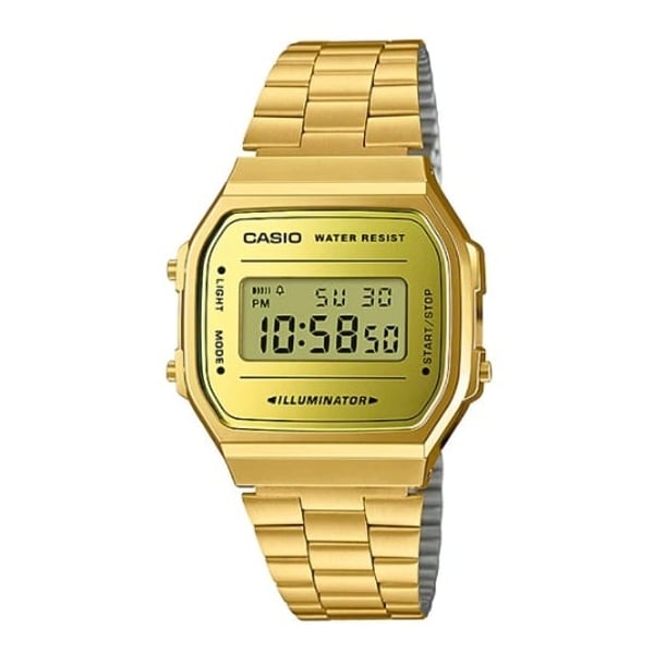 Casio store a168w gold