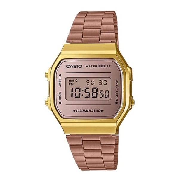 Casio a168 rose gold hotsell