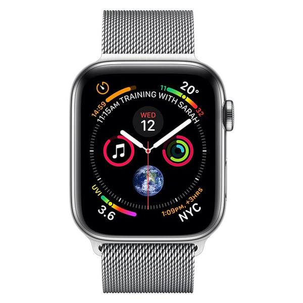 Apple Watch Series 4 GPS + Cellular 44mm Stainless Steel Case With Milanese Loop