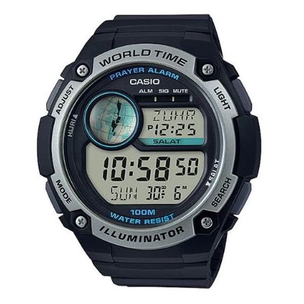 Casio digital store compass watch