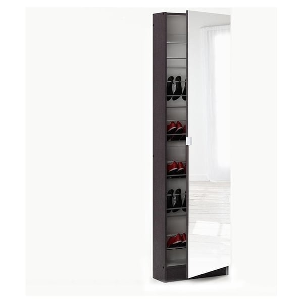 Buy Aimee Mirrored Shoe Cabinet Choice of Colour Black Online in UAE Sharaf DG