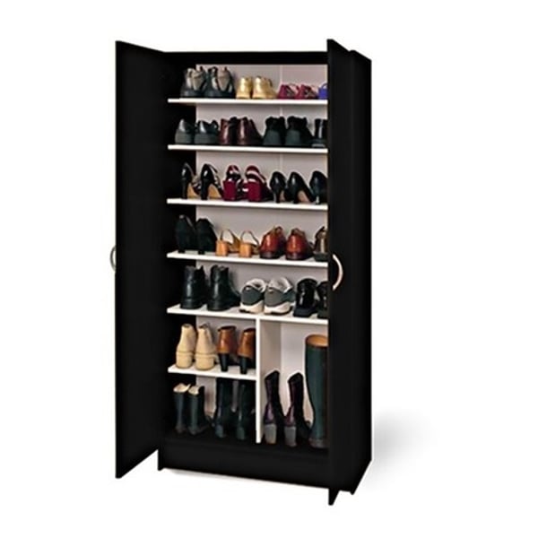 Wooden Shoe Cabinet (Black)