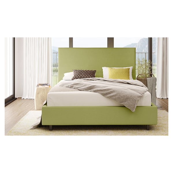 Wilmut Full Size Upholstered Bed Super King with Mattress Green