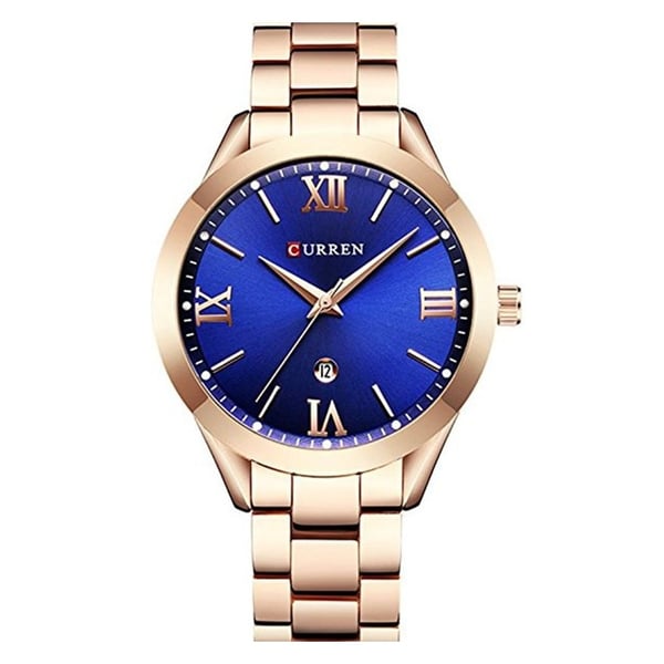 Curren 9007RGB Ladies Watch Rose Gold Blue