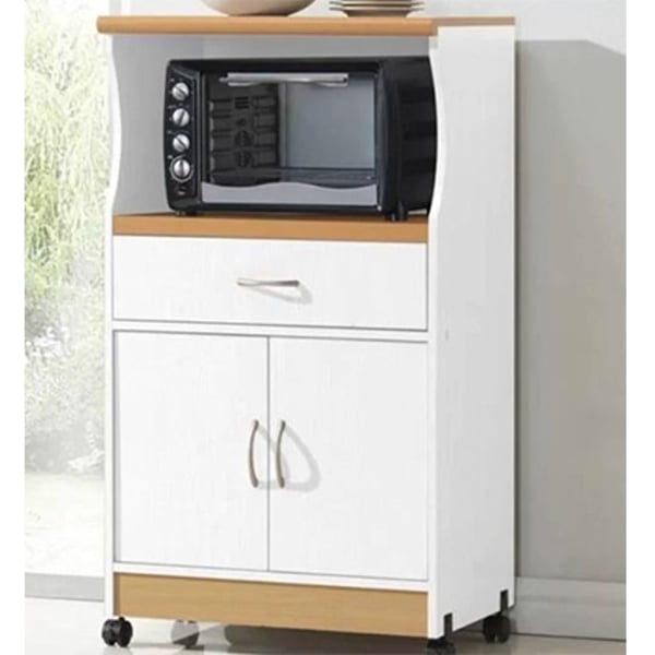 Microwave cart with deals storage