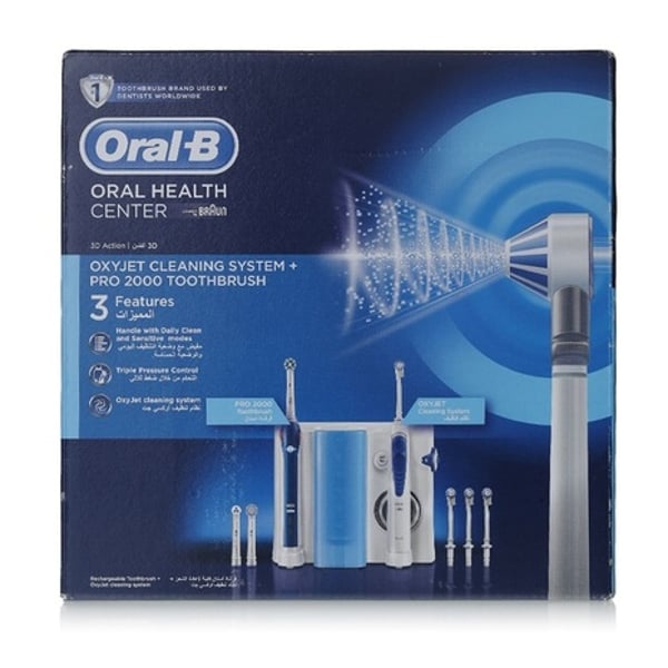Oral-B Oxyjet + Pro 2000 Adult Rotating-Oscillating Toothbrush