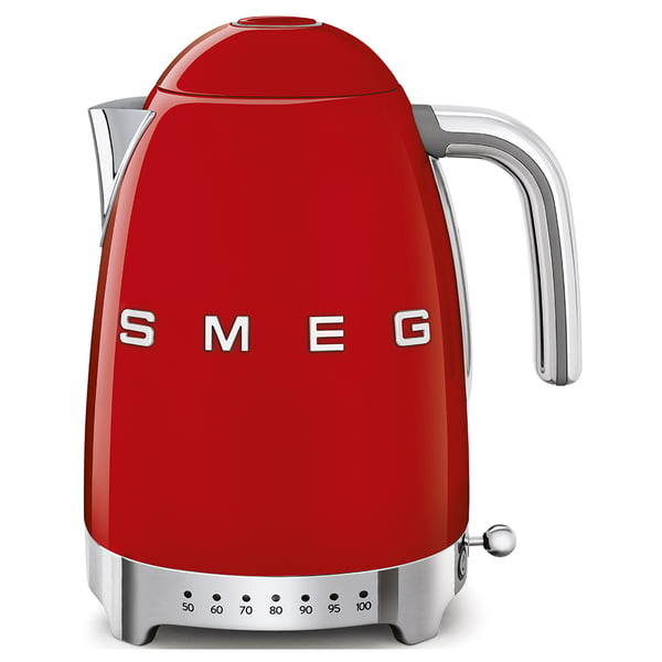 Smeg Kettle 1.7 Litres Variable Temperature Red KLF04RDUK