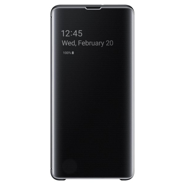 Samsung Clear View Flip Case Black For Galaxy S10 Plus