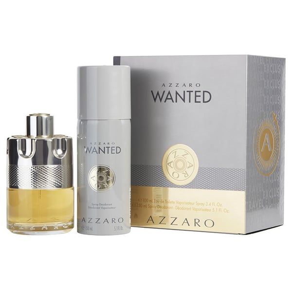 Azzaro Wanted Gift Set For Men ( Azzaro Wanted 100ml EDT + Azzaro 150ml Deo Spray)