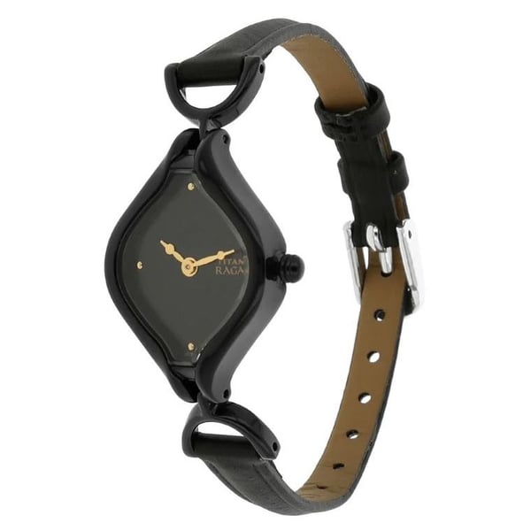 Titan black women's online watch