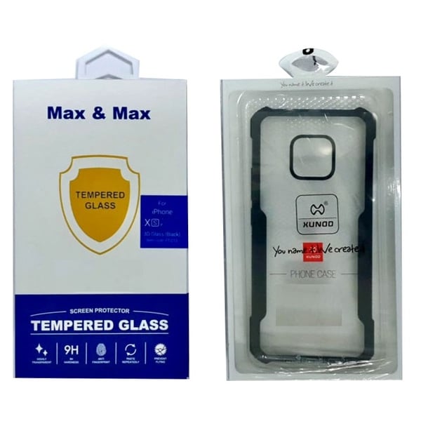 Max & Max Back Case with Screen Protector For iPhone Xs