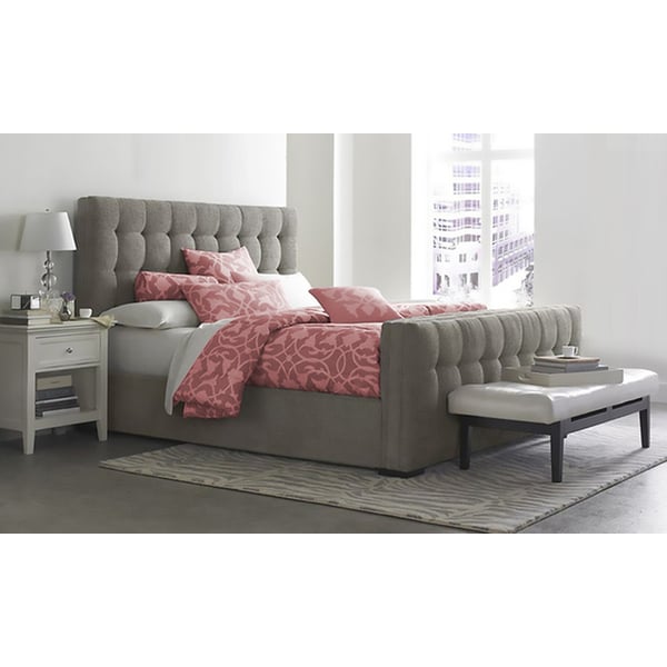 Grey on sale modern bed