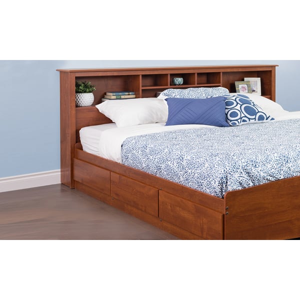 Book Case Classic Bed Frame King Bed without Mattress Cherry