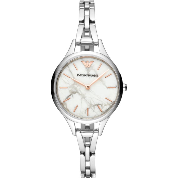 Armani watches women's silver hotsell