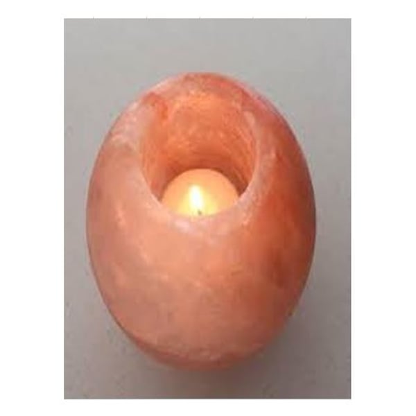 Himalyan Salt Crystal Candle Holder Shape Lamp With Wire and LED Bulb