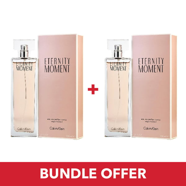 Calvin Klein Eternity Moments EDP Women 100mlx2 Bundle Offer price