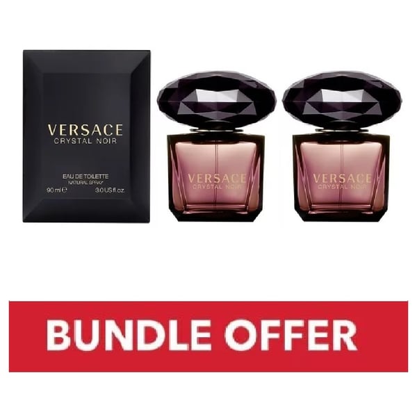 Buy Versace Crystal Noir Eau De Toilette For Women 90ml Pack of 2 – Bundle  Offer Online in UAE | Sharaf DG