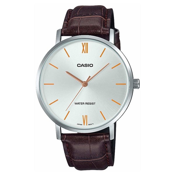 Casio leather store watch price