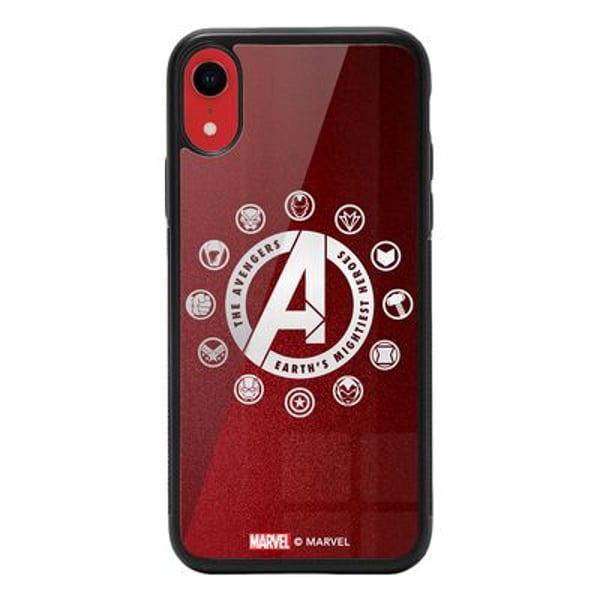 Marvel Avengers Character Logos iPhone XR Cover