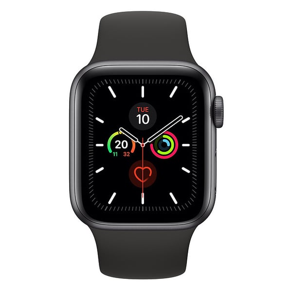 Apple Watch Series 5 GPS 44mm Space Grey Aluminium Case with Black Sport Band