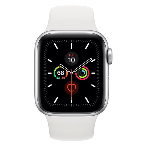 Apple Watch Series 5 GPS 40mm Silver Aluminium Case With White Sport Band