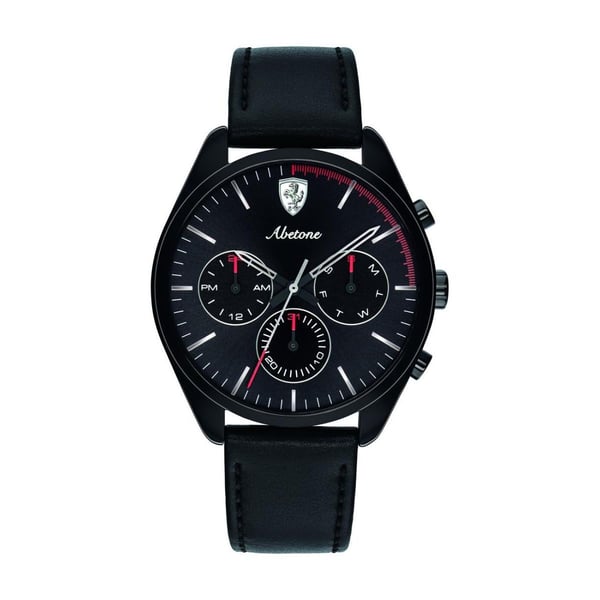 Ferrari 830503 Abetone Quartz Black Leather Watch Men