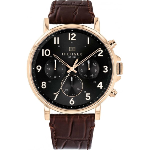 Tommy hilfiger brown clearance leather watch