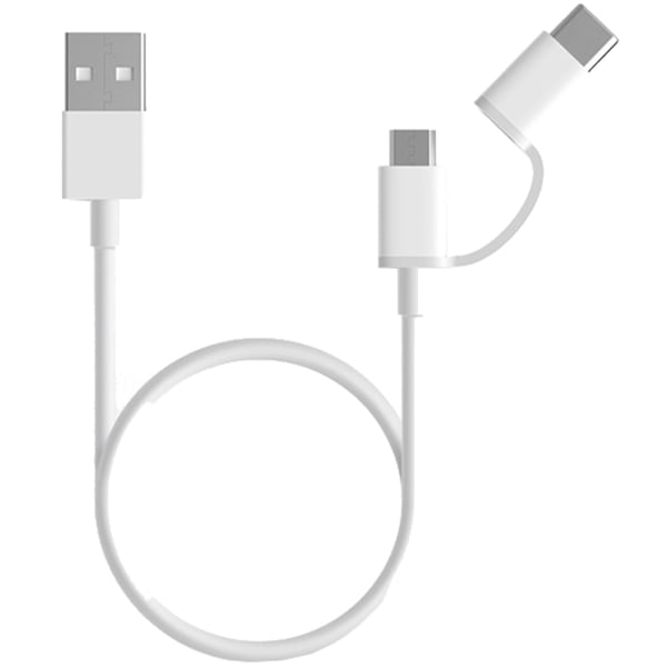 Xiaomi 2-in-1 USB Cable (Micro USB to Type C) 0.1M - White