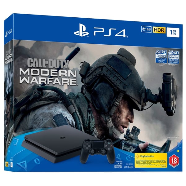 Sony PS4 Slim Gaming Console 1TB Black + Call Of Duty Modern Warfare Game