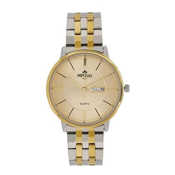 Buy IMPERIAL Gold Silver Stainless Steel Analog Watch For Men IMP